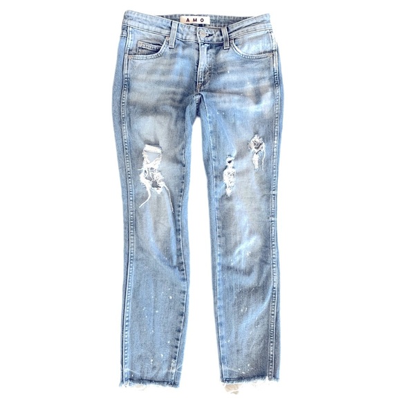 FREE PEOPLE AMO Stix Crop Jeans in Spin the Bottle Size 25 - Picture 6 of 10